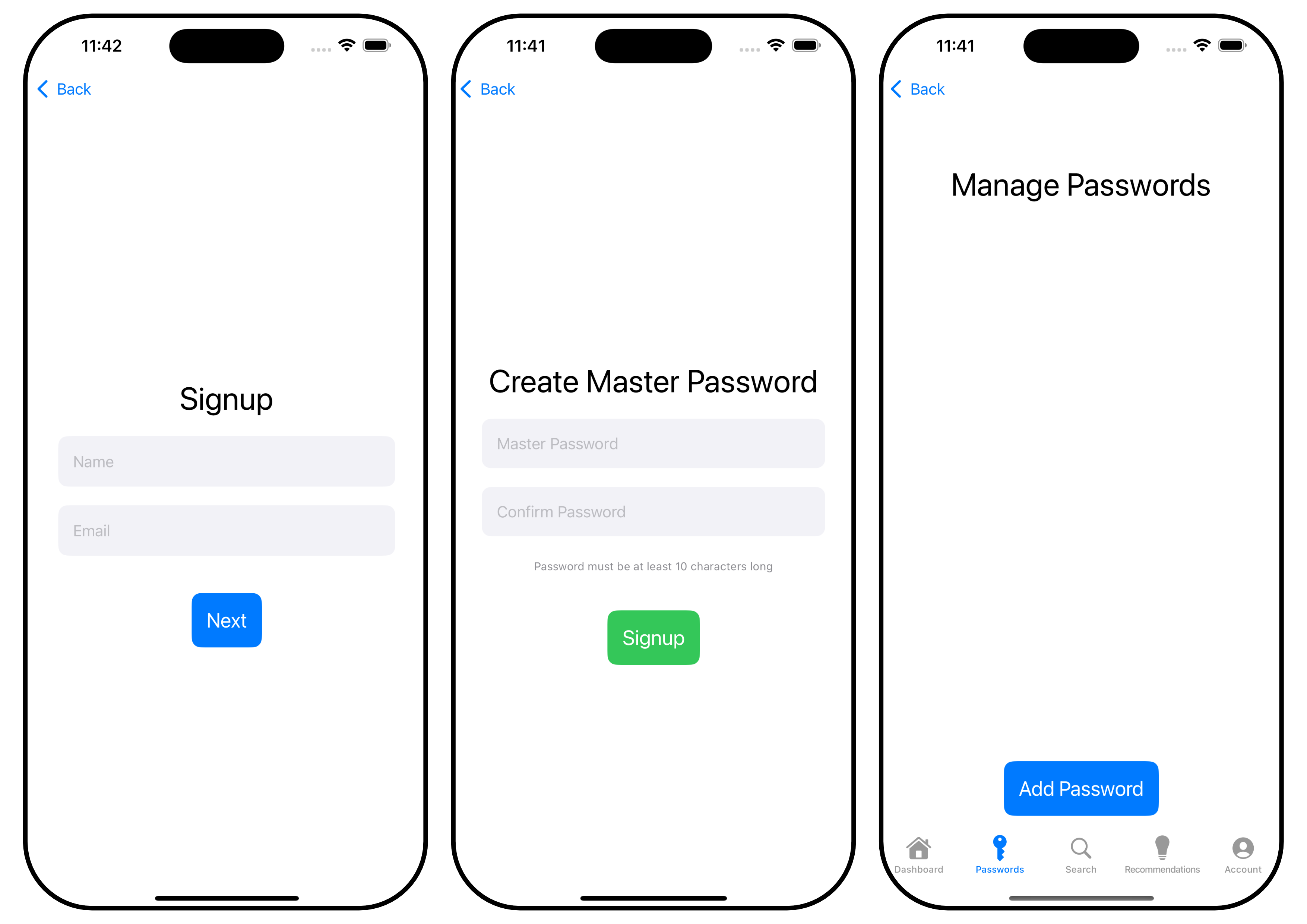 iOS Password Manager